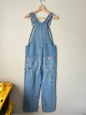 Wrangler Casey Jones Denim Western In Control Wide Leg Denim Overalls Size small thumbnail 5