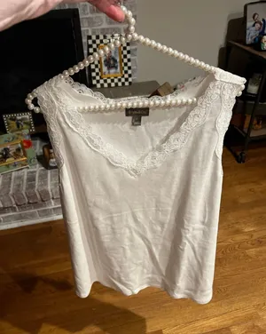style & co white lace tank woman's XL‎ thumbnail 1