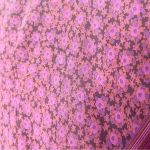 Vintage Express Burgundy Purple Boho Floral Bandana Skirt Size Large thumbnail 3