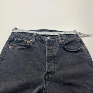Aritzia Denim Forum Arlo High Rise Straight 28L Womens‎ 26 Waist Faded Black Denim Jean thumbnail 7