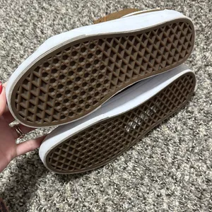 Vans Brown and White High-Top Leather Sneakers thumbnail 4