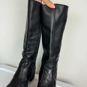 Vtg Y2K Harley Davidson Black Leather Tall Pavement Boots Sz 7.5 Chunky Moto thumbnail 8
