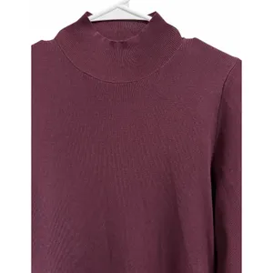 Böhme Mock Neck‎ Long Sleeve Cut Out Maxi Dress Burgundy Women's Size Large thumbnail 3