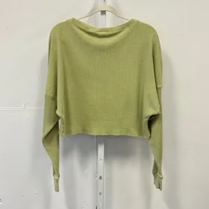 Out From Under Urban Outfitters Waffle Knit Cropped Thermal Top Sweatshirt Med thumbnail 2