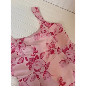 Lulus Brighter Side Pink Floral Satin Jacquard Mini Dress Party Party Large thumbnail 6