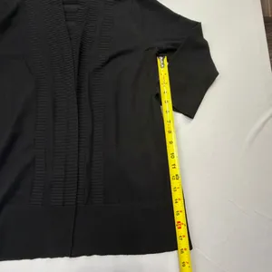Cable & Gauge Black Open Front Cardigan Size L thumbnail 4