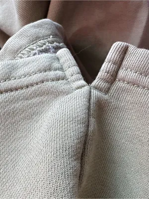 L.L. Bean Sunwashed Sweats Splitneck Polo Olive Gray Large Green thumbnail 4