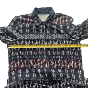 Tory Burch Drawstring Shirt Dress L Willow Fern Pima Cotton Resortwear Vacation thumbnail 5