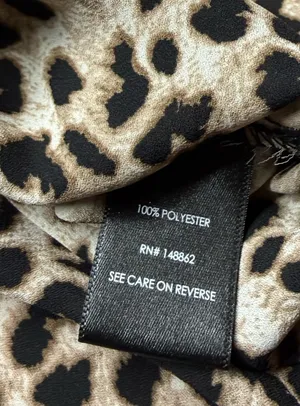Torrid Harper Leopard Print Pullover Blouse 1 1X 14 16 Georgette Roll Tab Sleeve thumbnail 9