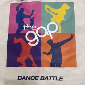 The Gap Logo Dance Battle Unisex Canvas graphic Travel school casual tote bag thumbnail 2