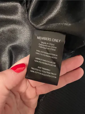 Black Members Only Black Bomber Jacket thumbnail 3