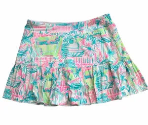 Lilly Pulitzer Bright Tropical Print Ruffle Skort - Pink & Aqua thumbnail 1