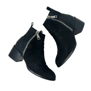 Jeffrey Campbell Ibiza Boone Chelsea Boots‎ Croc Embossed Suede Black US 8 thumbnail 1