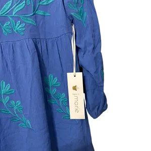 J. Marie NWT Blue Floral The Madeline Embroidered Mini Dress Size XS thumbnail 5