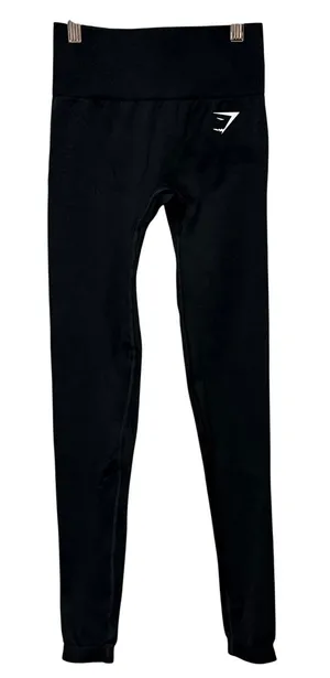 Gymshark Womens Black Seamless Scrunch Butt High Waisted Leggings XS B3C4P thumbnail 1