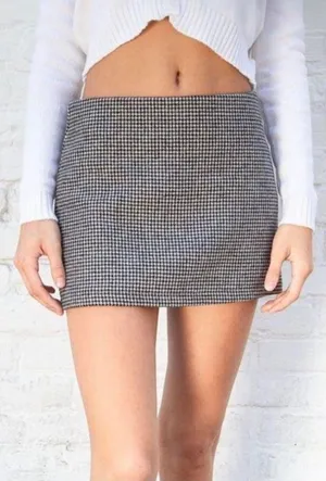 Brandy Melville Y2K Wool Classic‎ Houndstooth Mini Skirt Size S (160/84A) thumbnail 1