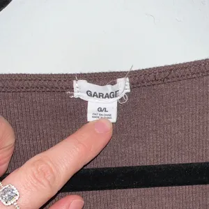 Garage Brown Long Sleeve Crop Top thumbnail 4