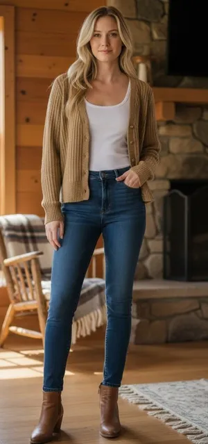 Abercrombie & Fitch Tan Brown Ribbed Knit Button Cropped Cardigan Sweater Size M thumbnail 1