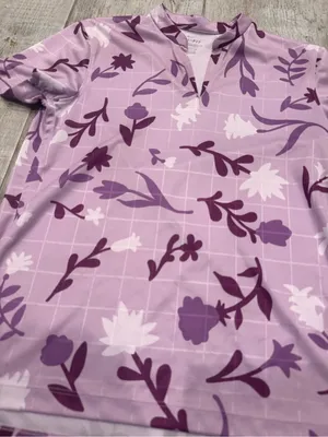 Nike Lilac Floral Short-Sleeve Women's Polo thumbnail 2