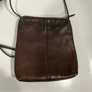 Vintage Fossil mini leather‎ crossbody bag brown thumbnail 6
