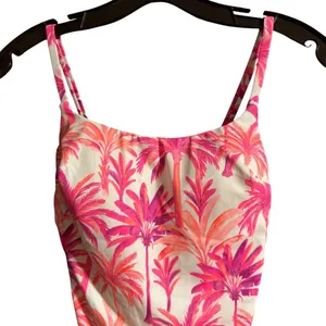 Shade & Shore Textured Palm Print High Leg Swimsuit Size Small thumbnail 2