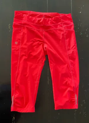 Bright Orange Athletic Capri ATHLETA Leggings ( Medium)   thumbnail 1