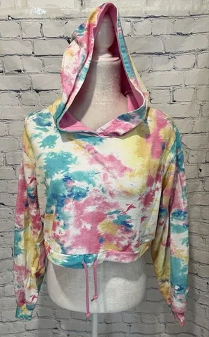 Swimsuits For All Camille Kostek Collection Crop Hoodie Cotton Sorbet Large thumbnail 1