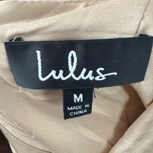 NWT Lulus Making Eyes At You Midi Dress‎ in Beige Size Medium thumbnail 8
