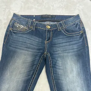 Premier Blue Boot Cut Jeans with Ornate Back Design thumbnail 4