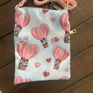 Lounge Fly Disney Mickey Mouse & Minnie Mouse Heart Balloon Passport Crossbody Bag thumbnail 2