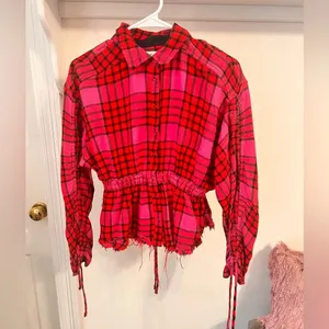Final Price Free People Pacific Dawn Plaid Shirt thumbnail 2