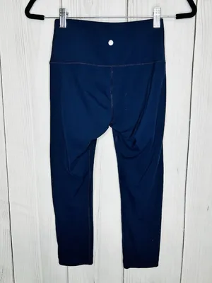 Yogalicious Women's Crop Leggings Navy Blue Sz XS (23 x 21) thumbnail 4