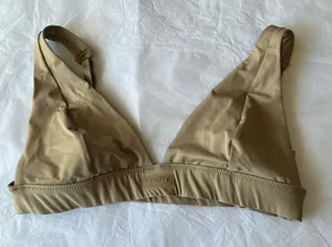 Skims Swim plunge Bikini top, color desert, size‎ L. thumbnail 1