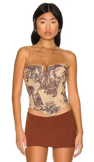 Pitaya Tic Toc Green Floral Corset thumbnail 5