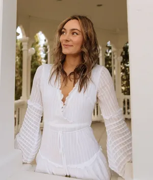 Saints + Secrets White Graduation Dress thumbnail 1