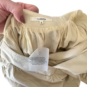 Tularosa - NWT Sydney Mini Sandstone Linen Blend Puff Sleeve Open Back Tie Sz M thumbnail 10