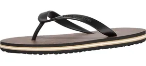 NWT Michael Kors MK Logo Flip Flop Sandals Black Grey Monogram Thong Slides‎ thumbnail 1