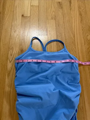 Beyond the Bump Blue Spacedye Ruched Tank Top Sz S thumbnail 3