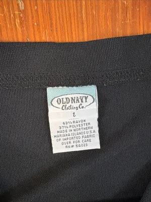 Vintage‎ Old Navy Black Maxi Skirt Stretch Slits Y2K Large thumbnail 2