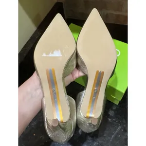 Sam Edelman Z56103 Viv Platinum Metal Leather d'Orsay Pointed Toe Pump Size 7 thumbnail 8