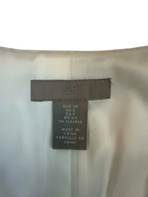 H&M Women's White Single-Breasted Tailored Suit Vest Waistcoat thumbnail 7