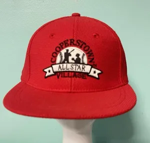 Cooperstown All Star Village Hat Cap Mens Fitted Red L/XL Cooperstown Pro Series thumbnail 1