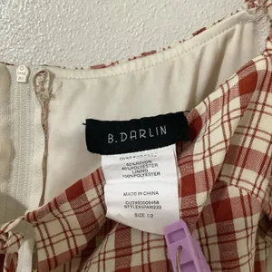 Plaid‎ Milkmaid Dress Sz 2 Coquette Country Western Prairie Babydoll Cottagecore thumbnail 3