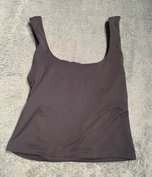 Fabletics cropped tank top with built in shelf bra thumbnail 1