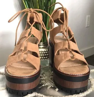 Pull & Bear Platform Lace-up Sandals thumbnail 3