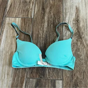 Pink Victoria’s Secret blue green bra thumbnail 2