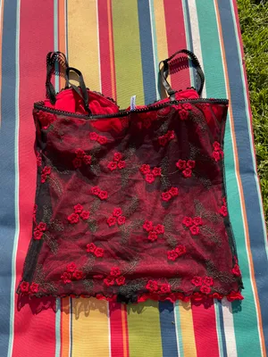 Vintage corset top Red Size 36 C thumbnail 2