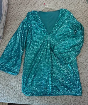 Sequin Mini Dress Blue Size 4 thumbnail 1