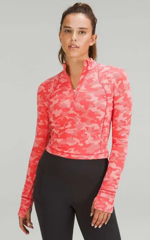 Pink Camo Lululemon Quarter Zip thumbnail 1