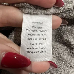 Barefoot Dreams Sz S/M Cardigan Sweater CozyChic Lite Island Wrap Open Waterfall thumbnail 8